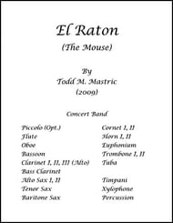 El Raton Concert Band sheet music cover Thumbnail